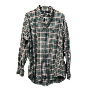 Polo Ralph Lauren Shirt Men Size XLFlannel  Plaid Long‎ Sleeve Preppy Outdoor